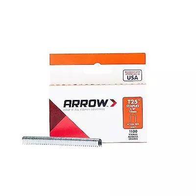 Arrow Heavy Duty T25 Round Crown Staples For Cable And Low Voltage Wiring 1100 • $6.97