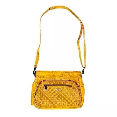 Lug Shimmy SE Quilted Crossbody Bag Purse Yellow Mustard EUC • $45