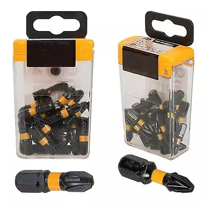 Impact Drill Driver Screwdriver Holder Bits PZ1 PZ2 PZ3 POZI 1 2 3 HEAD 25MM • £2.93