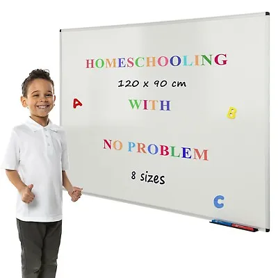 Drywipe Steel Magnetic Whiteboard With Fixings And Pen Tray - 5 Sizes Available • £144