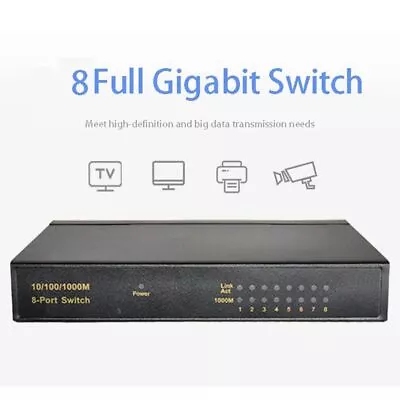 8-Port Gigabit Ethernet Desktop Network Switch Lan Hub 10/100/1000 Mbps • $47.99