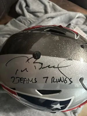 Tom Brady Signed Inscribed Half/Half Authentic Speed Helmet Patriots Bucs • $5000