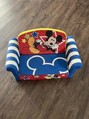 Marshmallow Furniture 2 In 1 Flip Open Foam Kids Sofa Mickey Mouse • $41.90