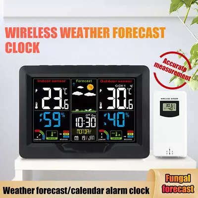 Wireless Weather Station Digital Color Weather Station With Outdoor Sensor UK • £25.59