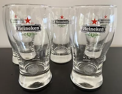 5 X Heineken Beer Glasses 285ml Collectable Breweriana Hanna • $40