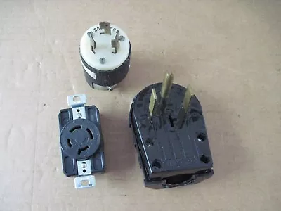 Lot Of 3: NEMA L15-20 Receptacle Hubbell 30A 250V Plug 30A/50A 125/250V Plug • $9.95