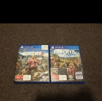 Far Cry 4 + 5  PS4  Games Very Good TRACKING + FREE POSTAGE+OZ DISPATCH  • $28