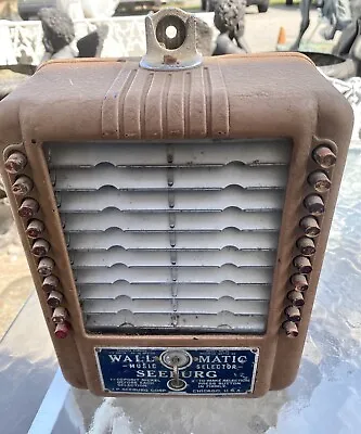 Vintage Original Seeburg Wall O Matic Model WS-2Z Wall Box For Jukebox • $472.50