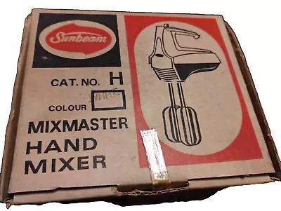 Vintage Sunbeam Cat. No. H White Mixmaster Hand Mixer New Fast Shipping!!! • $83.65