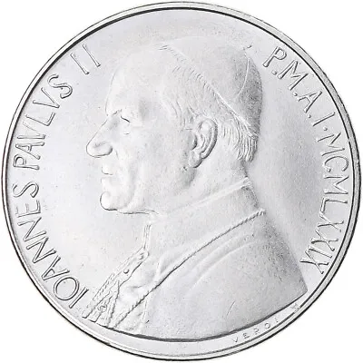 [#224358] Coin VATICAN CITY John Paul II 50 Lire 1979 Roma MS Stainless S • $12.93
