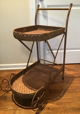$140 • Buy Vintage Metal Bar Cart  LOCAL PICKUP ONLY
