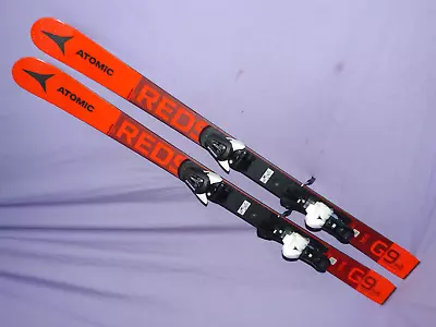 New! 🔥 Atomic REDSTER G9 FIS 124cm Kids GS Race Skis W/ Atomic L7 Bindings • $459