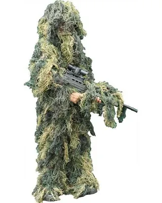 KIDS ARMY GHILLIE SUIT Children's Boys Camouflage Netting Sniper Suit Age 14 16 • £24.95