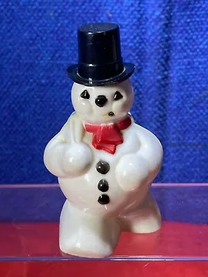 Vintage Plastic **CHRISTMAS SNOWMAN** Candy Container  XX-7 • $3.99