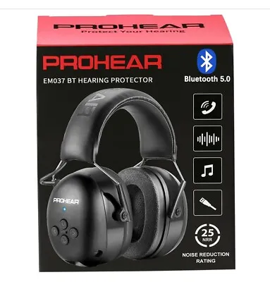 Prohear EM037 BT Wireless Bluetooth Hearing Protector 25 NRR Open Box • $35