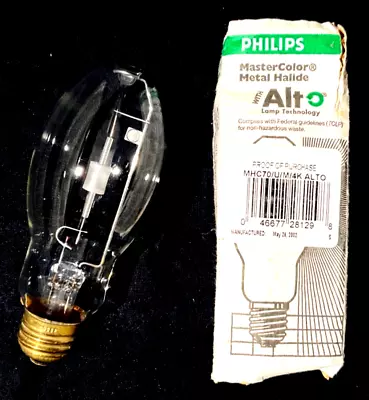 MasterColor Metal Halide Lamp Bulb MHC70/U/M/4K Alto By Philips 4000K 90 CRI • $14.90