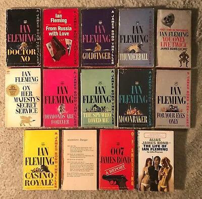 Lot Of 14 Ian Fleming JAMES BOND 007 1960's Era Signet  Paperback Books • $49.99