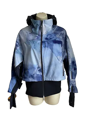 Stella Mccartney Adidas Trail Track Jacket Small S Blue Geometric Soft Shell • $88.17