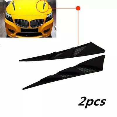 Car Air Vent Flow Intake Scoop Bonnet Cover Fender Hood Stricker Decor Black • $7.17