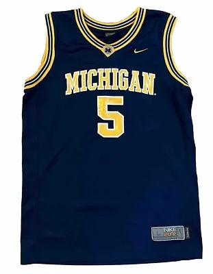 Michigan Wolverines Nike Elite Jersey Sewn L #5 Jalen Rose Authentic • $42.49