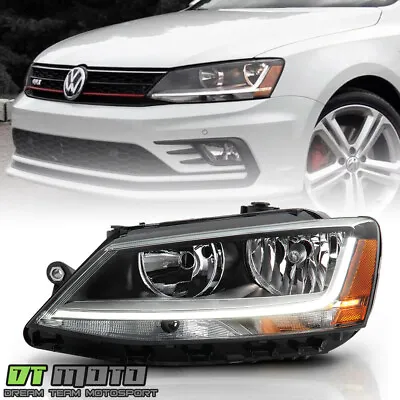 2017-2018 Volkswagen Jetta Halogen W/LED DRL Headlight Headlamp Left Driver Side • $123.86