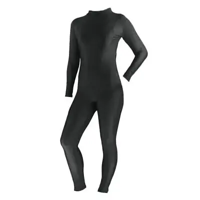 Adult Spandex Bodysuit Catsuit Dance Costume Stretchy Unitard Black 3XL • £24.35