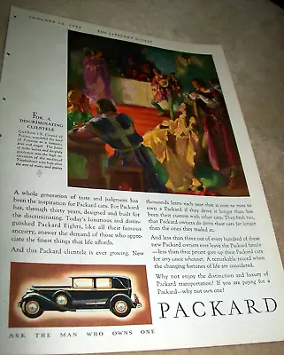 £9.62 • Buy 1931 31 Packard Mid-size Magazine Car Ad - For A Discriminating Clientele 