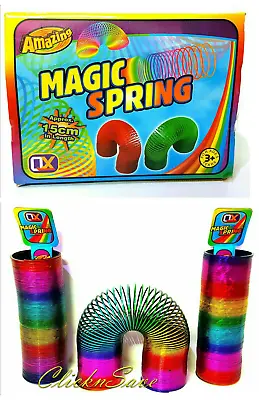 15cm Amazing Rainbow Magic Spring  Fun Toy 10m Stretching Bouncing • £6.99