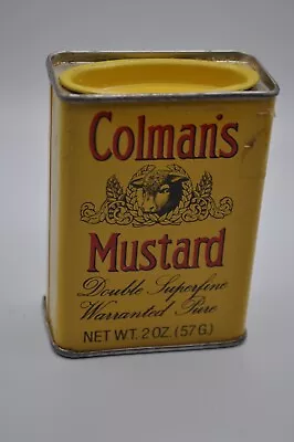 Vintage Colman’s Mustard Spice Tin With Oval Lid FREE SHIPPING • $10