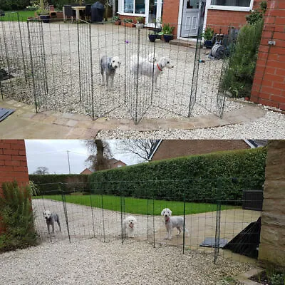 Dog Pet Folding Fence - Gate Barrier Fencing Garden Expanding Pen Free Standing • £168