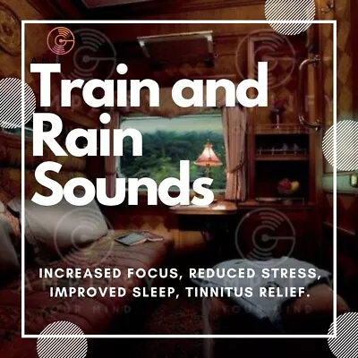 TRAIN JOURNEY CABIN & RAIN SOUNDS CD For Relaxation Meditation Stress DEEP SLEEP • £3.99