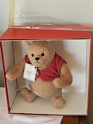 R. John Wright Vintage 8  Winnie The Pooh Mohair Plush In Box With Hang Tag • $380