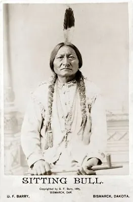 £3.99 • Buy Native American Indian Portrait Sitting Bull 1885 Photo Art Print Picture