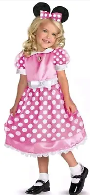 Pink Minnie Mouse Costume Size Small 2T Kids Disney Halloween Fancy Dress • $23