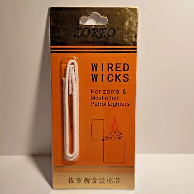 Zorro Cotton Core Wick With Metal Needle (35cm Long) Fits: IMCO & Zippo Lighters • £3.95