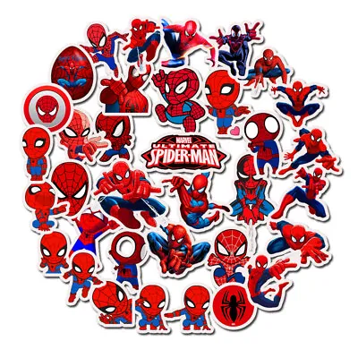 £4.95 • Buy 35 Pcs New Spiderman MARVEL Superhero Stickers Hero Tablets Party Bag Skateboard