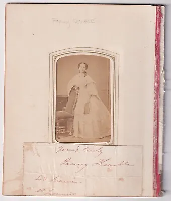 Original Cdv Photo & Autograph Fanny Kemble From Album C 1860's • £48