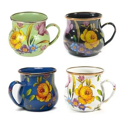 Brand New Mackenzie Childs Flower Market Mix Mugs - Set Of 4 • $200