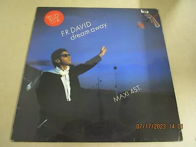 F.R. DAVID Dream Away/Good Times 12  Used Carrere France 1984 Synth Pop • $10.99