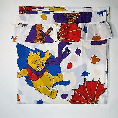 Vintage 90s Winnie The Pooh Disney Tigger Rare Vtg Curtain Fabric Set 58.5x62 • $59.01