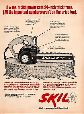 Skil Chainsaw-Model 1601-Vintage Print Ad  1973 • $8