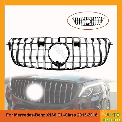 Chrome Black Grille For Mercedes Benz X166 GLS Grill GL500 GT R AMG GT 2013-2016 • $84.99