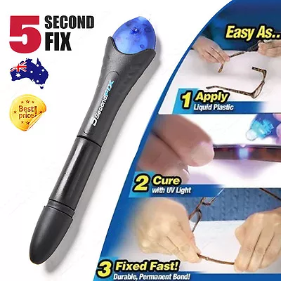 Quick Fix 5 Second UV Light Liquid Plastic Welding Compound Glue Repair Tool • $5.99