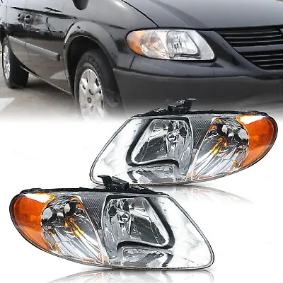 Fit For 2001-2007 Dodge Caravan Chrysler Town & Country Headlights Assembly Pair • $65.99