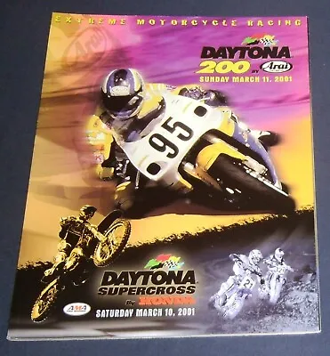 2001 Daytona 200 Daytona Supercross Program • $14.99