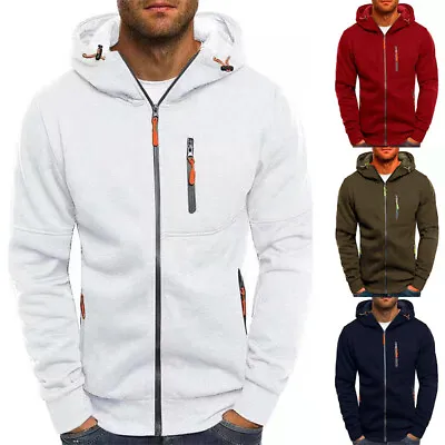 Mens Thick Winter Hoodie Cardigan Zipper Hooded Jumper Coat Jacket Sweater Top ♪ • $7.99