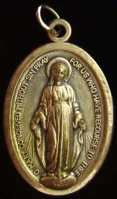 Vintage Mary Miraculous Medal Religious Holy Catholic • $7.19