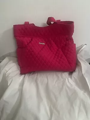 Pink Vera Bardley Hot Pink/magenta Shoulder Purse Tote Bag  • $12.99