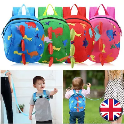 Kids Baby Toddler Walking Safety Harness Backpack Security Strap Bag With Reins • £7.59