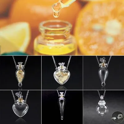 $7.72 • Buy Oil Diffuser Perfume Vial Necklace Wishing Bottle Pendant Memorial Jewellery